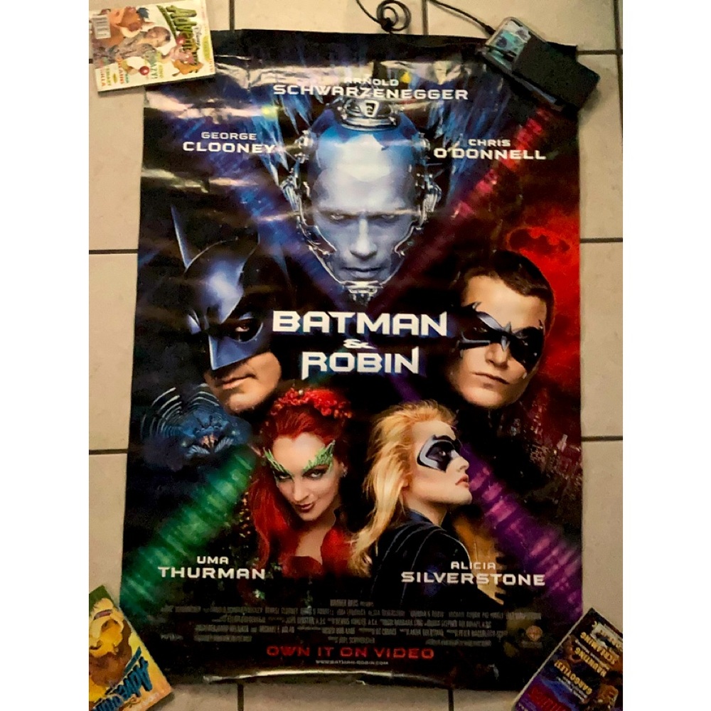 BATMAN AND ROBIN 1997 ORIGINAL 27X40 2/S CAST STYLE MOVIE POSTER GEORGE CLOONEY.